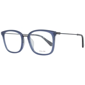 Police Eyeglasses VPL561 955M Blue Trapezium Full Rim Metal Frames 51mm Men - Picture 1 of 4