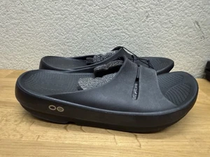 OOFOS Ooahh Erwachsene schwarz Erholung Komfort Pantoletten Sandalen M5/W7? Neu ohne Etikett - LESEN - Bild 1 von 9