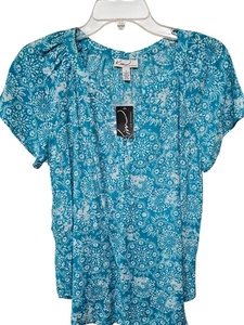 NWT Kim Rogers Women's Popover Tunic Sz Small Fairy Lightweight Flowy - Picture 1 of 7