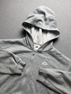 Nike Jacket Big Kids L Gray Sportswear Club Oversize Full Zip Hoodie FD2931-063 - Image 1 of 4