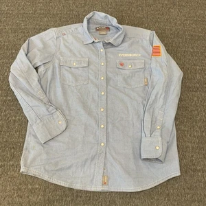 Ariat Fr Denim Pearl Snap Shirt Long Sleeve Large - Picture 1 of 10
