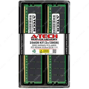 256GB 2x128GB PC5-5600 EC8 RDIMM Supermicro 631E-E1CR16L 641E-E1CR24H Arbeitsspeicher RAM - Bild 1 von 4