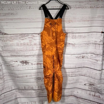 The North Face Orange Digital Camo Dryvent Snow Ski Bib Pants Women's Size M - Image 1 of 4