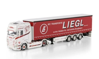 Semirremolque WSI 1:50 Liegl Scania S Highline CS20H lado cortina 01- camión fundido a presión Foto 1 de 4