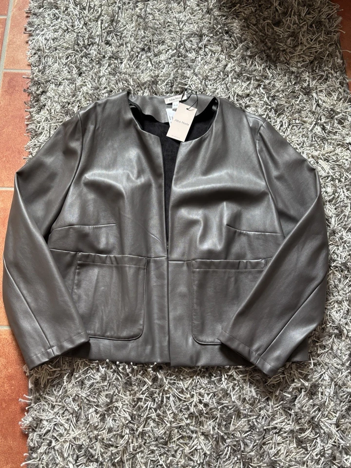 Damen Jacke / Blazer von Alba Moda   Veganes Leder Gr.48 grau  - Bild 1 von 4
