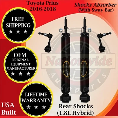 Amortiguadores traseros Monroe OEM con barra estabilizadora para Toyota Prius 2016-2018 garantía de por vida Foto 1 de 4