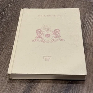 Phi Mu Fraternity Sorority 1990 Membership Directory Book Alumni Alumnae ΦΜ RARE - Picture 1 of 8