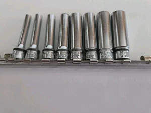Snap-On Tools 8pc 1/4 Drive Deep Chrome 6 Pt Socket STMM11 10, 9, 8, 7, 6, 5, 4 - Bild 1 von 12