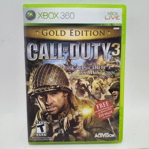 Call of Duty 3 Gold Edition Microsoft Xbox 360 Game Tested & Complete - Picture 1 of 7
