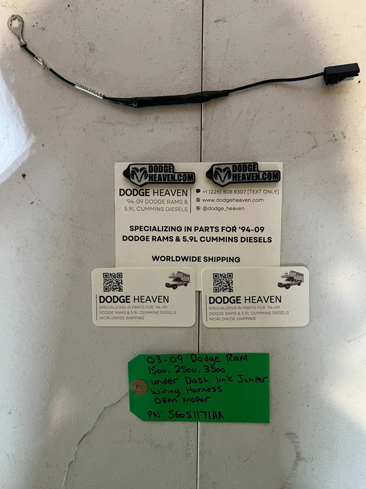 Arnés de cableado de puente debajo del tablero Dodge Ram 1500-3500 2003-2009 OEM 56051171 Foto 1 de 4