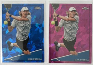 2 Card Lot - 2021 Topps Chrome Sapphire Tennis MAX PURCELL #78 Australia ATP