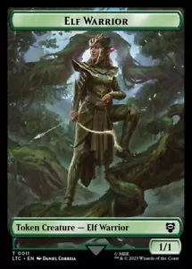 Guerrero Elfo (1/1) MTG Comandante Señor de los Anillos Ficha Casi Nuevo x4 - Tarjeta Mágica - Imagen 1 de 1