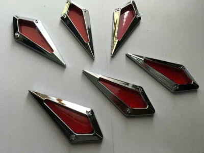 Car Hood FENDER BUMPER DECORATION VENT Reflective RED X 6 PIECES - Image 1 of 4