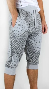 Blue Ocean Mens Bandana Printed Jogger Crop Pants (CP-33) - Picture 1 of 5