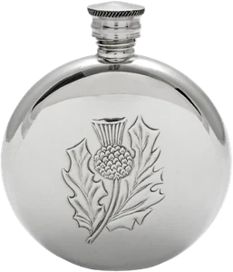 3 oz. ENGLISH PEWTER CLASSIC HIP FLASK HANDMADE by PINDER BROS SHEFFIELD 693 - Picture 1 of 2