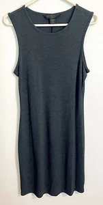 EXPRESS WORLD BRAND WOMENS CHARCOAL GRAY STRETCH SHEATH SLEEVELESS DRESS - Picture 1 of 3