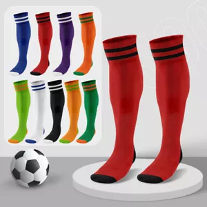 Herren Damen Sport atmungsaktiv Schlauch lange hohe Socken Knie warm Freizeit Footy Fußball - Bild 1 von 23