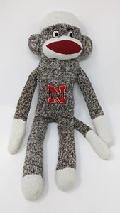 Nebraska Cornhuskers Huskers Sock Monkey Football 17" - Picture 1 of 8