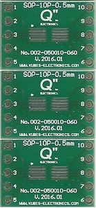 MSOP10,SSOP10,TSOP10,uSOP10,VSSOP10 0.50mm(0.02") to DIP 0.6" - 3 PCS. [AU] - Picture 1 of 1