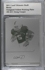 2011 Leaf Ultimate Draft Metal Printing Plate Yellow 1/1 Graig Cooper #U-GC1 0c3