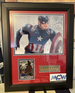 Upper Deck Marvel Avengers Chris Evans Captain America Signed Swatch / Patch - Bild 1 von 5