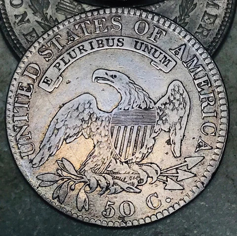 1821 Capped Bust Half Dollar 50C Ungraded Choice 90% Silver US Coin CC16651 Cover