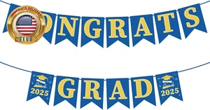 Graduation Decorations 2025 - Congratulations Banner - 2025 Graduation Party Dec - Picture 1 of 7