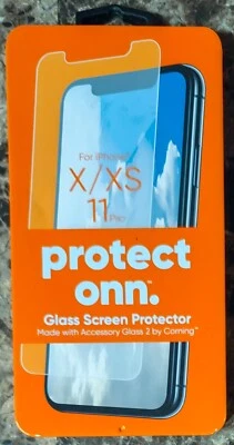 NUEVO Protector de pantalla de vidrio Protect ONN para iPhone X/XS 11 Pro de Corning Foto 1 de 2