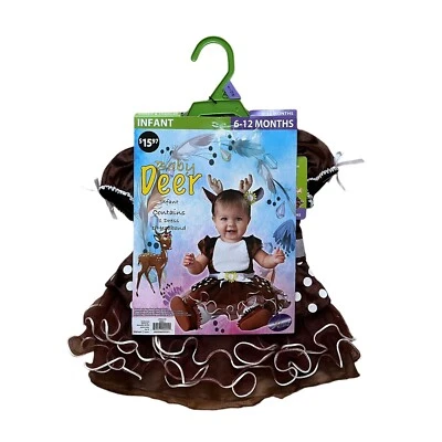 NUEVO Bebé Ciervo Halloween Disfraz Infantil Talla 6-12 Meses Juego de 2 Piezas Foto 1 de 4