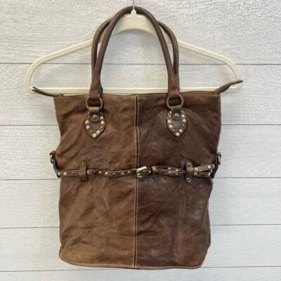 Bolso Bandolera Plegable Cavalcanti Italia Cuero Marrón Foto 1 de 4