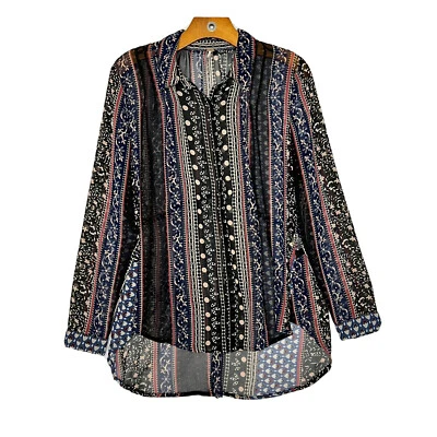 Free People Moonlight Mile Penny Georgette 上衣,尺寸 S — 第 1/4 张图片