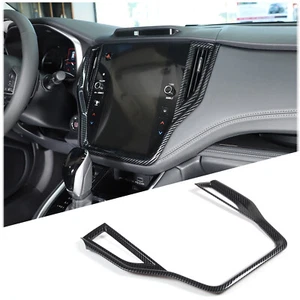 For Subaru Outback 2021-23 ABS Carbon Dashboard Navigation GPS Frame Cover Trim - Picture 1 of 12