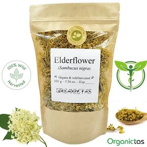 Hierbas secas orgánicas flores de élder - muchos beneficios y usos para la salud Sambucus nigra - Imagen 1 de 12