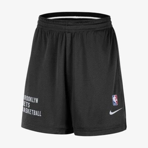 Nike NBA Brooklyn Nets Basketball Mesh Shorts kurze Hose Schwarz Weiß S Neu - Bild 1 von 4