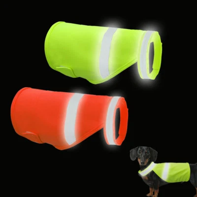 Orange Green Reflective Dog Safety Hunting Vest High Visibility Hi Vis Viz S M L - Image 1 of 4