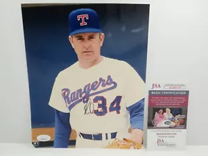 NOLAN RYAN SIGNED 8 x 10 TEXAS RANGERS PHOTO JSA COA - Picture 1 of 4
