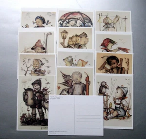 M.I. Hummel Postcards SET/12 Unused Assorted Printed Color Drawings Germany New - Imagen 1 de 2