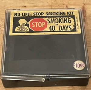 Vtg Nu-Life Stop Smoking Kit Plastic Container ONLY some damage see pics - Picture 1 of 7