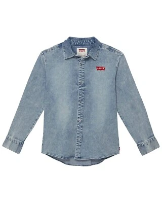$52 Boys Levi’s Denim Button Down Shirt Medium 10/12 Long Sleeve - Image 1 of 3
