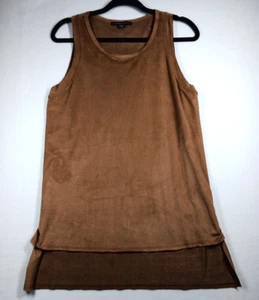 Harlowe & Graham braune ärmellose asymmetrische Damenbluse Größe Small - Bild 1 von 8