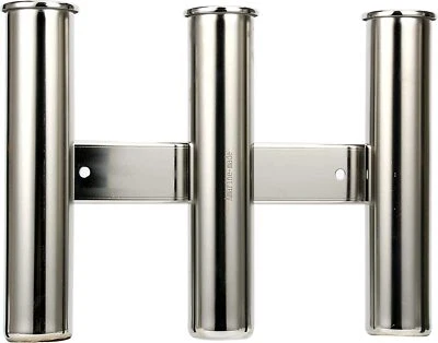 3 4 5 6 Tube Stainless Steel Fishing Rod Rack Mirror Finish Wall/Side Mounted - Image 1 of 4