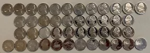 1968-2009-S Jefferson Nickel Proof Run 44 Coin Run US Mint Lot Minor Toning - Picture 1 of 7