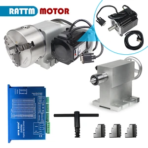 Testa di divisione CNC foro 30 mm 4° asse rotante asse con motore ad anello chiuso 4,5 N - Foto 1 di 9
