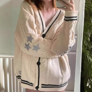 Damenmode schlicht reine Farbe einreihig V-Ausschnitt Pullover Cardigan Strick - Bild 1 von 15