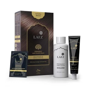 Lafz Halal Permanent Hair Color Cream ( Natural Brown ) | 130 ml | Free Ship - Picture 1 of 13