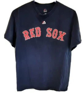 Mens MEDIUM Red Sox Chris Sale T-Shirt #41 MLB Blue Cotton Majestic - Picture 1 of 4