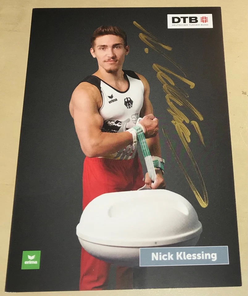 Nick Klessing Original signierte Autogrammkarte DTB Turnen Autogramm Olympia #18 - Bild 1 von 1