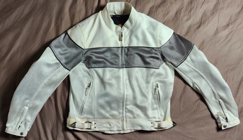 Power Trip Women's Jacket Biker Padded Mesh Riding Size Large Full Zip - Image 1 of 4