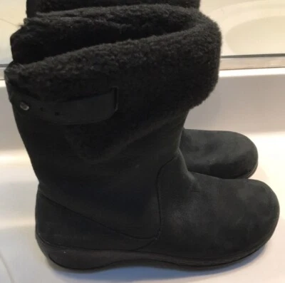 Botas Merrell Encore para mujer Q2 cuero nobuck negras imitación piel media pantorrilla 8,5 Foto 1 de 4