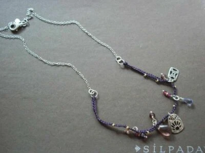 Collar Silpada Plata Esterlina Granate Perla Latón y Vidrio N2346 Raro Difícil de Encontrar Foto 1 de 4